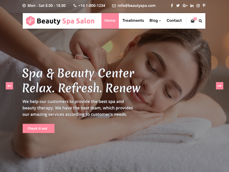 WordPress美容沙龙主题：Beauty Spa Salon